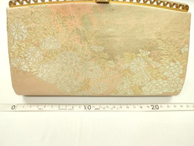 平和屋着物▼和装小物　和装バッグまとめて３点　ハンドバッグ　佐賀錦　孔雀花文　花文　礼装　金糸　逸品　CABJ1470ju