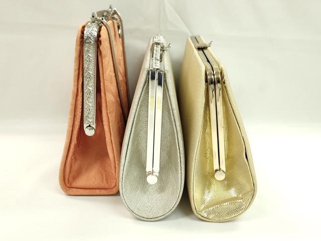 平和屋着物▼和装小物　和装バッグまとめて３点　ハンドバッグ　向い鶴菱文　礼装　金銀糸　逸品　CABJ1477ju