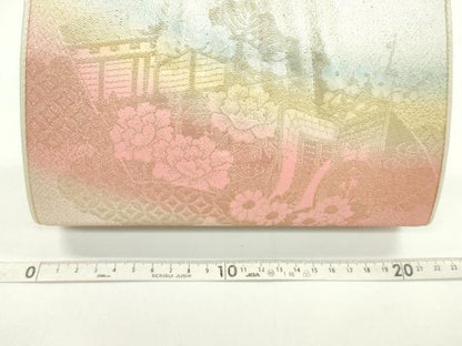 平和屋着物▼和装小物　和装バッグまとめて３点　ハンドバッグ　佐賀錦　扇面花蝶文　御所車七宝花文　金銀糸　逸品　CABJ1480ju