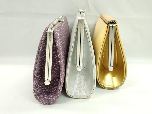 平和屋着物▼和装小物　和装バッグまとめて３点　ハンドバッグ　道長　銀糸　逸品　CABJ1481ju