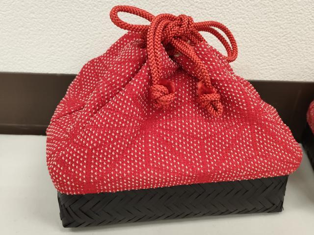 平和屋着物▼夏物　和装小物　和装バッグ　籠巾着まとめて５点　浴衣　縮緬　絞り　麻の葉柄　花文など　未使用あり　逸品　CABJ1488ju