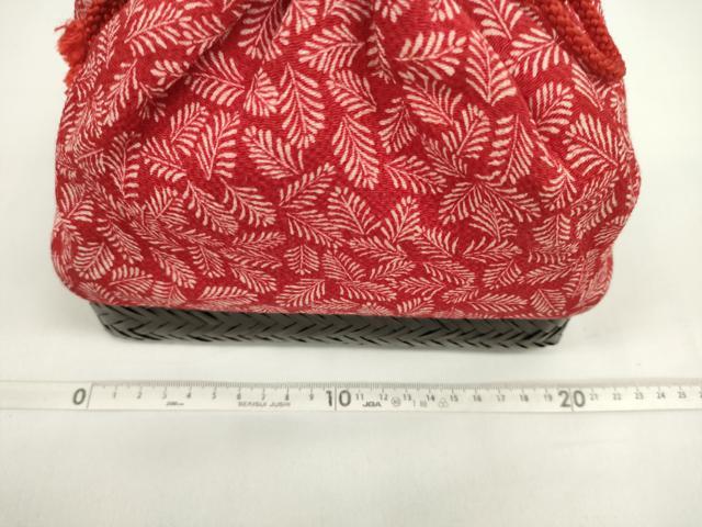 平和屋着物▼夏物　和装小物　和装バッグ　籠巾着まとめて５点　浴衣　縮緬　絞り　麻の葉柄　花文など　未使用あり　逸品　CABJ1488ju