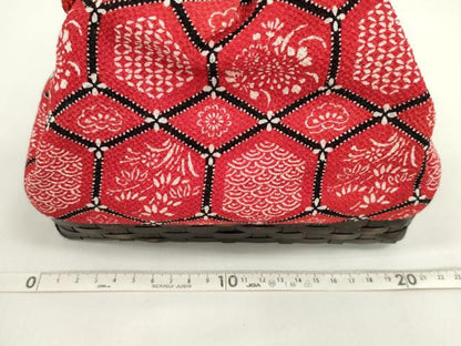 平和屋着物▼夏物　和装小物　和装バッグ　籠巾着まとめて５点　浴衣　縮緬　桜　姉さん人形柄　絞り　亀甲吉祥花文など　逸品　CABJ1490ju