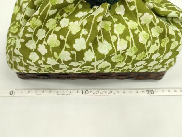 平和屋着物▼夏物　和装小物　和装バッグ　籠巾着まとめて５点　浴衣　縮緬　枝梅　扇梅文　舞花文など　逸品　CABJ1492ju