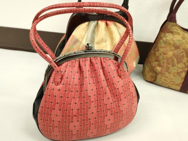 平和屋着物▼和装小物　和装バッグまとめて４点　ハンドバッグ　がま口　切嵌草花文　笹竹花文　逸品　CABJ1496ju