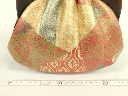 平和屋着物▼和装小物　和装バッグまとめて４点　ハンドバッグ　がま口　切嵌草花文　笹竹花文　逸品　CABJ1496ju