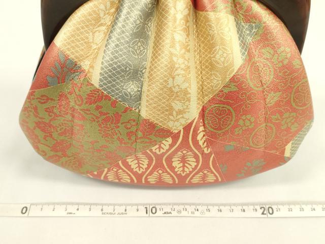 平和屋着物▼和装小物　和装バッグまとめて４点　ハンドバッグ　がま口　切嵌草花文　笹竹花文　逸品　CABJ1496ju