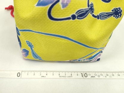 平和屋着物▼和装小物　和装バッグ　巾着まとめて５点　浴衣　花　楓　リバーシブル　綿　縮緬など　逸品　CABJ1501ju