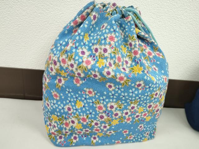 平和屋着物▼和装小物　和装バッグ　巾着まとめて５点　浴衣　うさぎ　花　万筋　リバーシブル　縮緬　綿など　逸品　CABJ1506ju