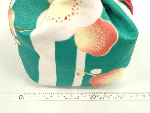 平和屋着物▼和装小物　和装バッグ　巾着まとめて５点　浴衣　金魚　花　リバーシブル　綿　逸品　CABJ1509ju