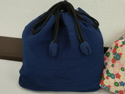 平和屋着物▼和装小物　和装バッグ　巾着まとめて５点　浴衣　花　リバーシブル　縮緬　綿など　逸品　CABJ1513ju