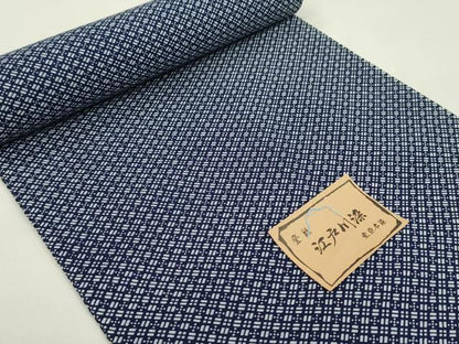 平和屋着物＊夏物　浴衣　反物　東京本染　江戸川染　注染　菱文　綿　着尺　逸品　未使用　CABJ1516ju