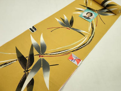 平和屋着物＊夏物　浴衣　反物　トンボ　早見優　綿　着尺　逸品　未使用　CABJ1521ju