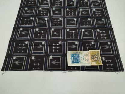 平和屋着物●久留米絣　反物　綿　絣絵　野村勝作　証紙付き　着尺　逸品　未使用　CABJ1524ju