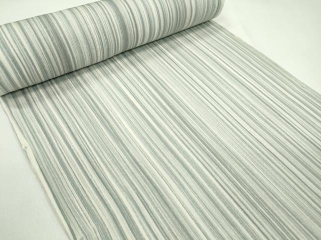 平和屋着物●染色家 岩浅公展　小紋　反物　縞　着尺　逸品　未使用　CABJ1527ju