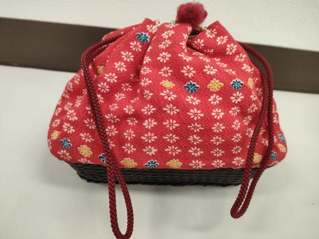 平和屋着物▼夏物　和装小物　和装バッグ　籠巾着まとめて５点　浴衣　星　麻の葉柄　草花文　縮緬　綿など　逸品　CABJ1531ju