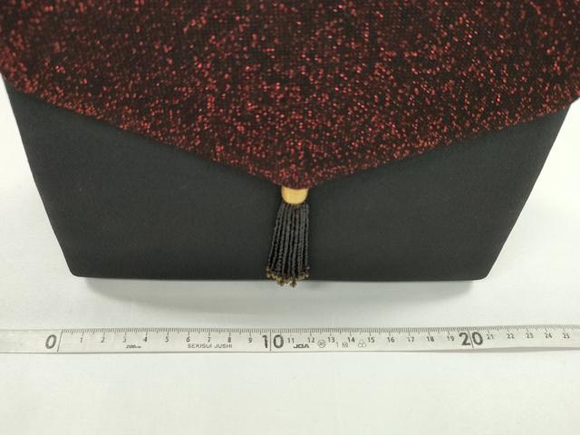 平和屋着物▼和装小物　和装バッグまとめて３点　ハンドバッグ　ビーズ　バーガンディー　ロイヤルブルー　黒　逸品　CABJ1547ju