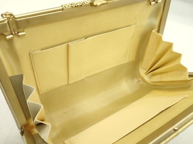 平和屋着物▼和装小物　和装バッグまとめて３点　ハンドバッグ　佐賀錦　雪芝花文　流水文　金銀糸　逸品　CABJ1550ju