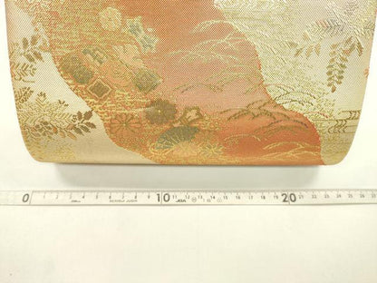 平和屋着物▼和装小物　和装バッグまとめて３点　ハンドバッグ　佐賀錦　檜扇吉祥花文　草花文　金銀糸　逸品　CABJ1552ju
