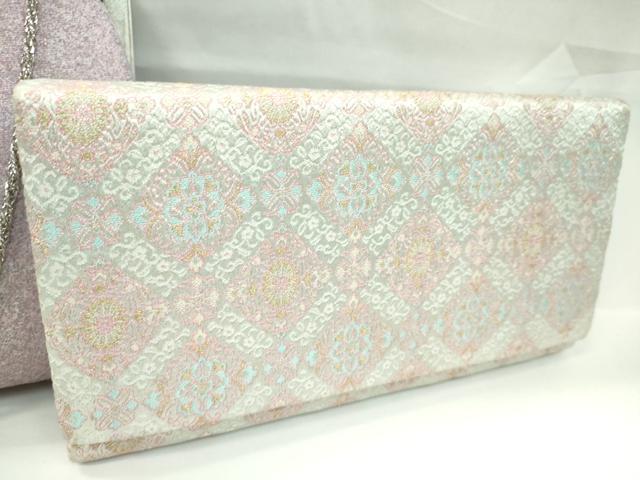 平和屋着物▼和装小物　和装バッグまとめて３点　ハンドバッグ　佐賀錦　更紗花文　菱花文　金糸　逸品　CABJ1563ju