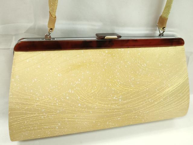 平和屋着物▼和装小物　和装バッグまとめて３点　ハンドバッグ　佐賀錦　地紙花文　芝草文　金銀糸　逸品　CABJ1567ju
