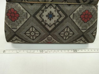 平和屋着物▼和装小物　和装バッグまとめて３点　ハンドバッグ　本場大島紬　龍郷絣　7マルキ　吉祥文　未使用あり　逸品　CABJ1570ju