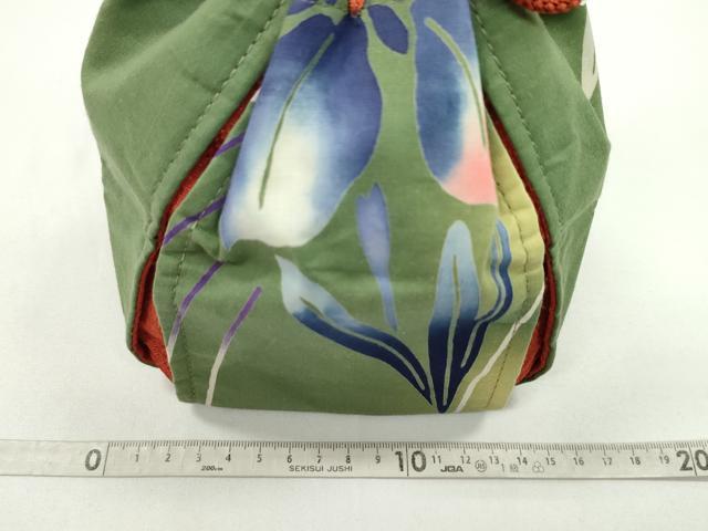 平和屋着物▼和装小物　和装バッグ　巾着まとめて５点　道長花鳥文　流水花文　金襴　綿　東急扱い　袴　浴衣　未使用あり　逸品CABJ1571ju