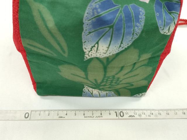 平和屋着物▼和装小物　和装バッグ　巾着まとめて５点　露芝兎文　紫陽花　縮緬　紬地　浴衣　未使用あり　逸品　CABJ1575ju