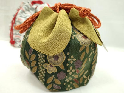 平和屋着物▼和装小物　和装バッグ　巾着まとめて５点　辻ヶ花　松竹梅　花蝶文　杢目　金襴　縮緬　袴　浴衣　未使用多数　逸品CABJ1577ju