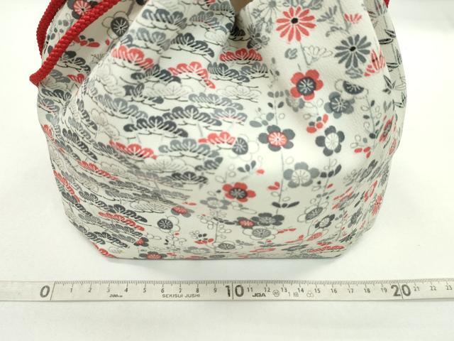 平和屋着物▼和装小物　和装バッグ　巾着まとめて５点　辻ヶ花　松竹梅　花蝶文　杢目　金襴　縮緬　袴　浴衣　未使用多数　逸品CABJ1577ju