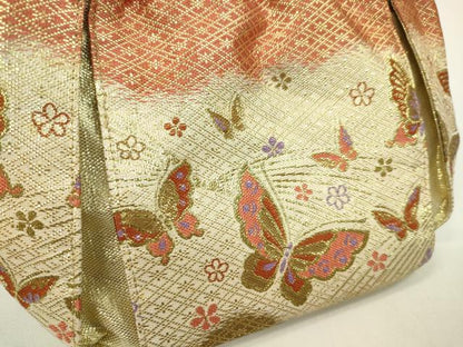 平和屋着物▼和装小物　和装バッグ　巾着まとめて５点　辻ヶ花　松竹梅　花蝶文　杢目　金襴　縮緬　袴　浴衣　未使用多数　逸品CABJ1577ju