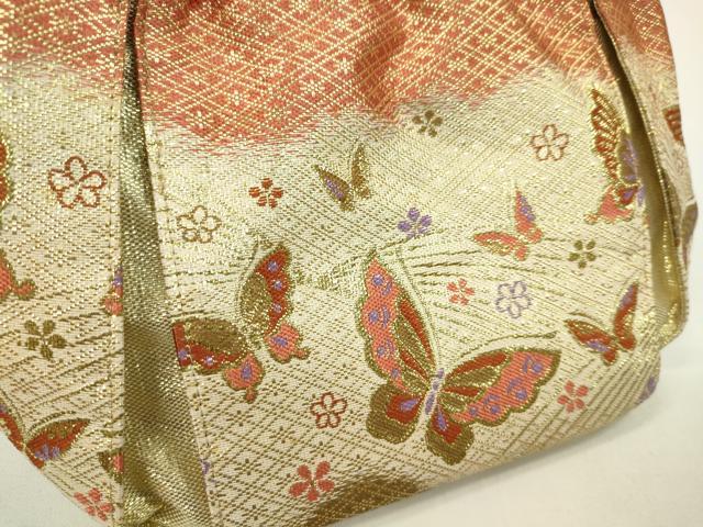 平和屋着物▼和装小物　和装バッグ　巾着まとめて５点　辻ヶ花　松竹梅　花蝶文　杢目　金襴　縮緬　袴　浴衣　未使用多数　逸品CABJ1577ju
