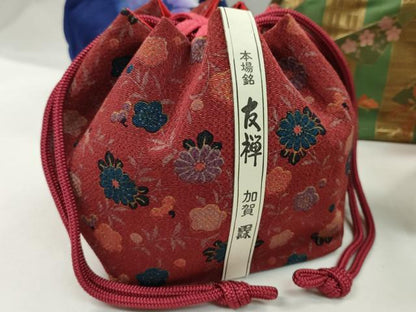 平和屋着物▼和装小物　和装バッグ　巾着まとめて５点　加賀友禅　梅菊　扇花蝶文　縮緬　綿　金彩　浴衣　袴　未使用あり　逸品CABJ1578ju