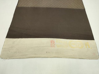 平和屋着物●江戸小紋　反物　網代文　丹後ちりめん　着尺　逸品　未使用　CABJ1595ju