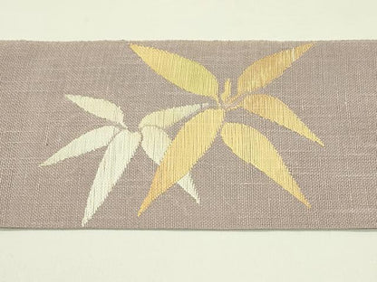 平和屋着物＊夏物　八寸名古屋帯　枝葉文　CABJ1602rv