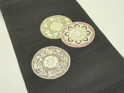 平和屋着物＊夏物　八寸名古屋帯　絽綴れ　正倉院花文　金銀糸　正絹　逸品　未使用　CABJ1607rv