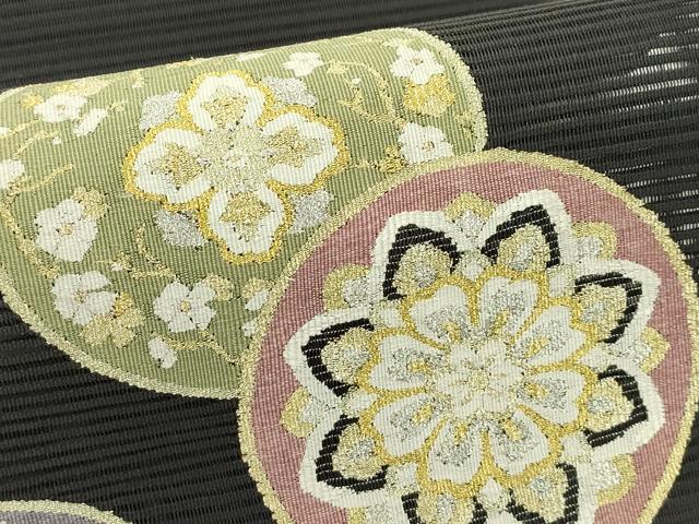 平和屋着物＊夏物　八寸名古屋帯　絽綴れ　正倉院花文　金銀糸　正絹　逸品　未使用　CABJ1607rv