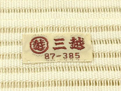 平和屋着物＊夏物　八寸名古屋帯　絽綴れ　雲重ね露芝文　金銀糸　三越扱い　正絹　逸品　CABJ1608rv