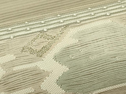 平和屋着物＊夏物　八寸名古屋帯　絽綴れ　横段文　金糸　正絹　逸品　CABJ1609rv