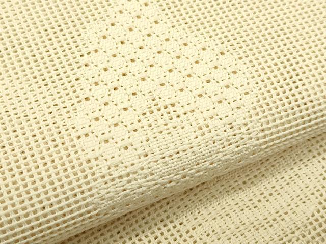 平和屋着物＊夏物　八寸名古屋帯　更紗花文　枯色　正絹　逸品　CABJ1614rv