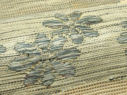 平和屋着物＊夏物　八寸名古屋帯　草花霞文　正絹　逸品　CABJ1616rv
