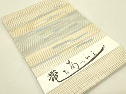 平和屋着物＊夏物　八寸名古屋帯　絽綴れ　霞文　金銀糸　正絹　逸品　未使用　CABJ1620rv