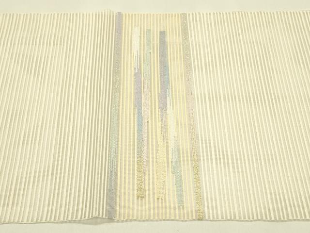 平和屋着物＊夏物　八寸名古屋帯　絽綴れ　霞文　金銀糸　正絹　逸品　未使用　CABJ1620rv