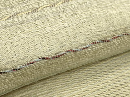 平和屋着物＊夏物　八寸名古屋帯　絽綴れ　横段文　正絹　逸品　CABJ1622rv