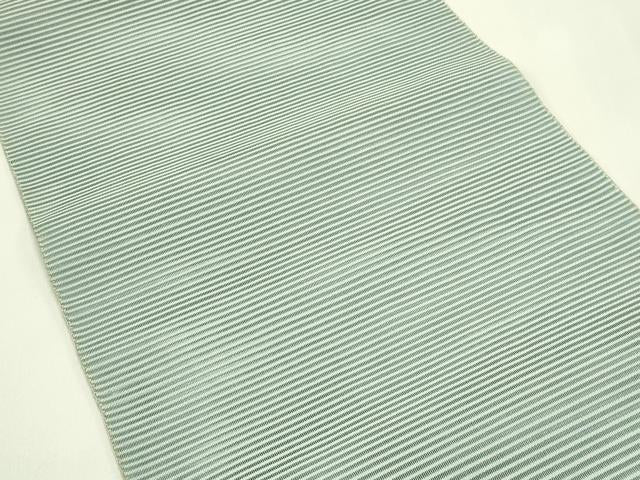 平和屋着物＊夏物　八寸名古屋帯　絽綴れ　青白橡色　正絹　逸品　CABJ1624rv
