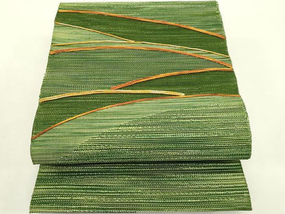 平和屋着物＊夏物　八寸名古屋帯　霞文　正絹　逸品　CABJ1630rv