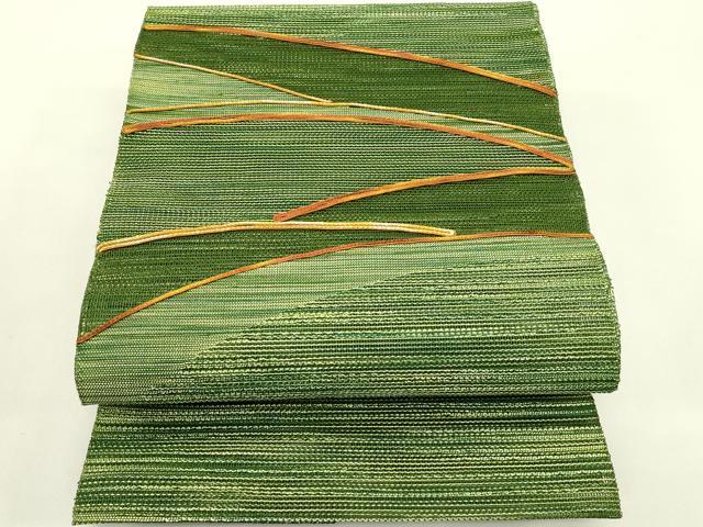 平和屋着物＊夏物　八寸名古屋帯　霞文　正絹　逸品　CABJ1630rv