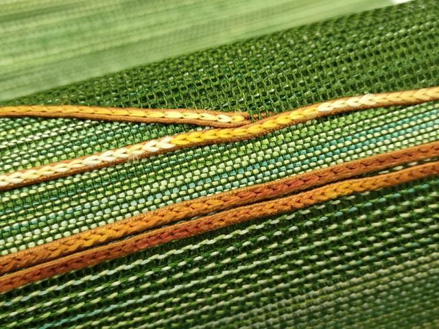 平和屋着物＊夏物　八寸名古屋帯　霞文　正絹　逸品　CABJ1630rv