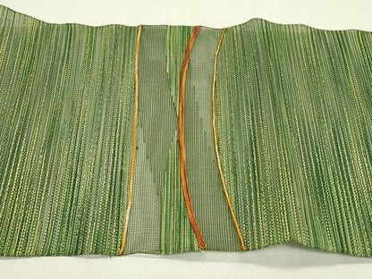 平和屋着物＊夏物　八寸名古屋帯　霞文　正絹　逸品　CABJ1630rv
