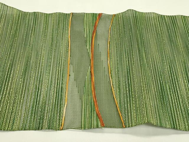 平和屋着物＊夏物　八寸名古屋帯　霞文　正絹　逸品　CABJ1630rv